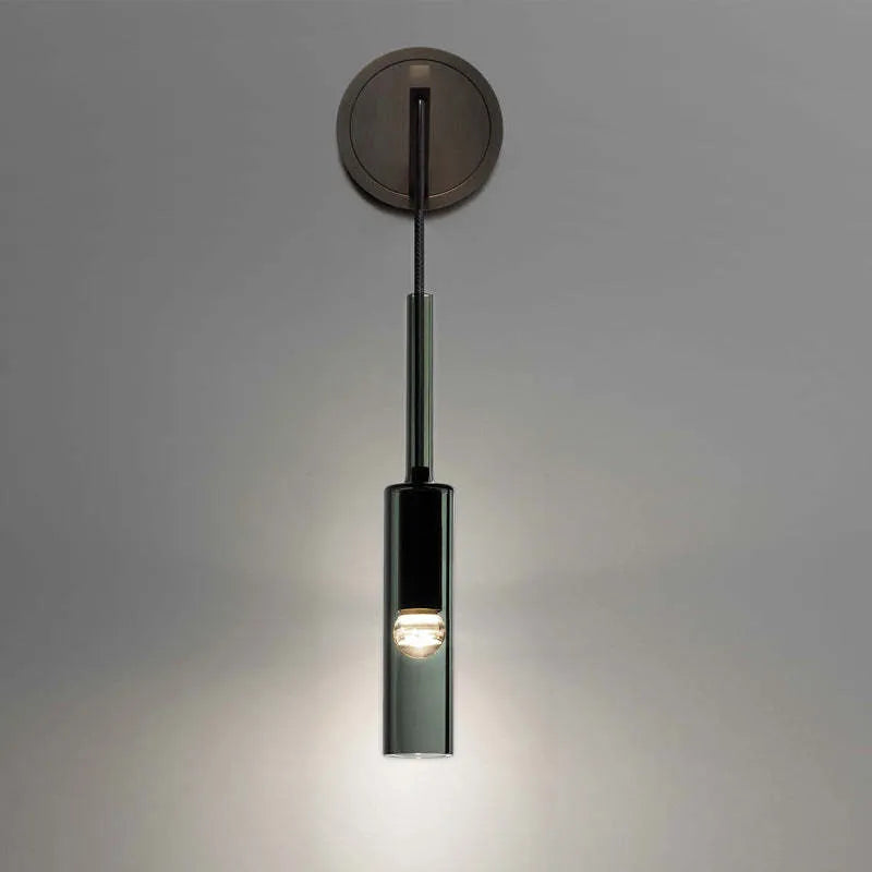 Zeyro Modern Black Glass Streamlined Pendant light/Wall Lamp - Neutralighting