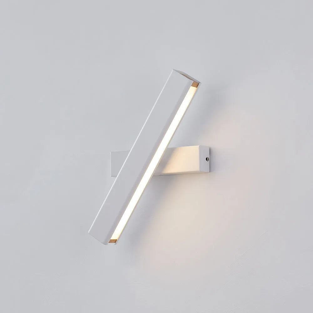 Orin Modern Rectangles Metal Rotatable Wall Lamp, Black/White - Neutralighting