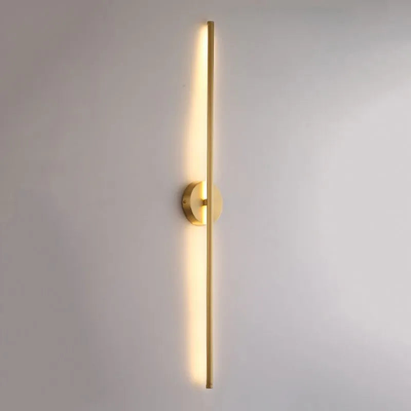 Fauro Modern Linear Metal&Silica Gel Wall Mount Lamps, Gold - Neutralighting