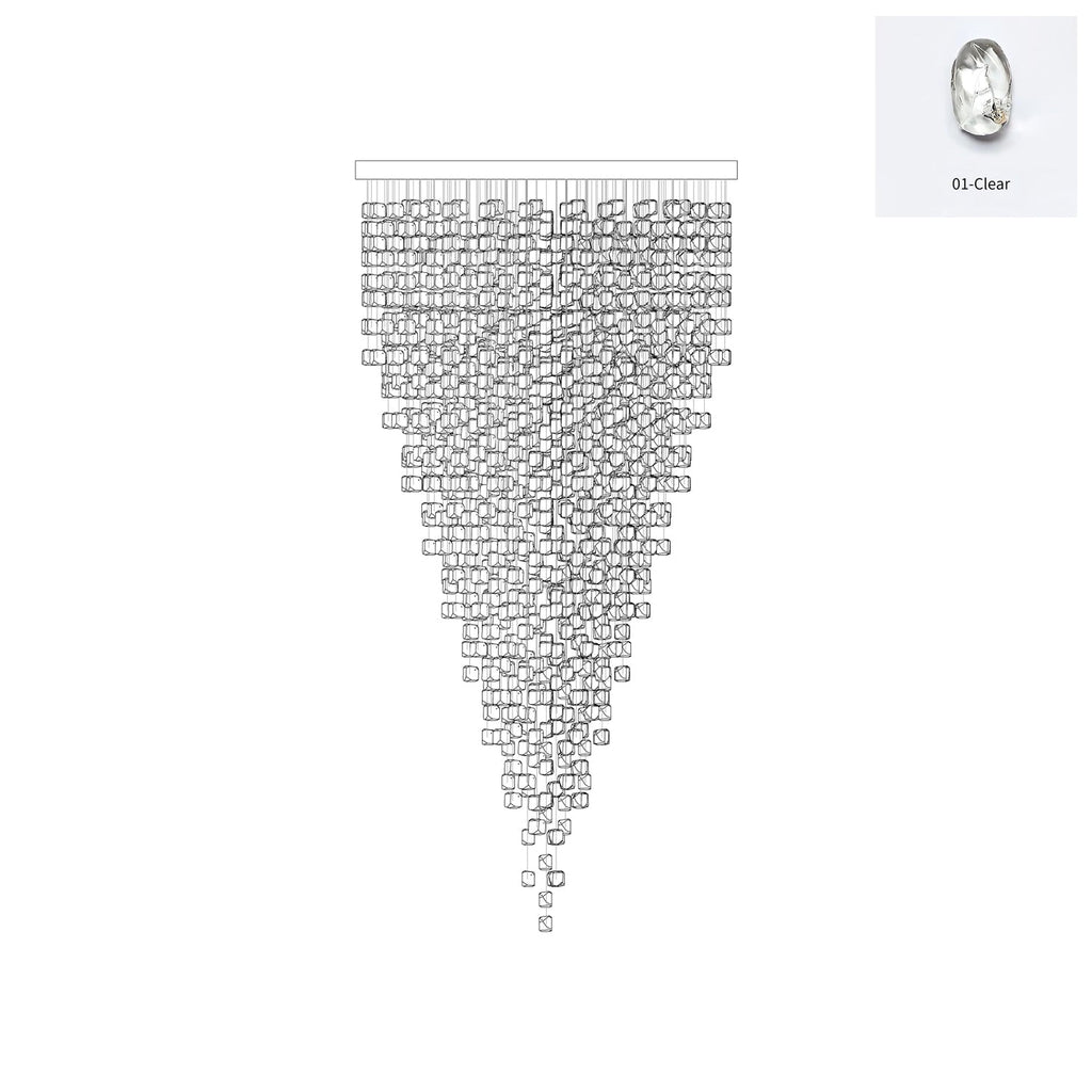 Qerise Glass Chandelier-Moonnatur