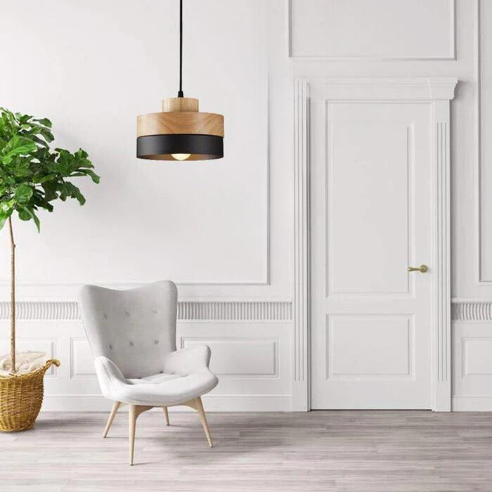 Quenelheath Wood Pendant Light-Moonnatur