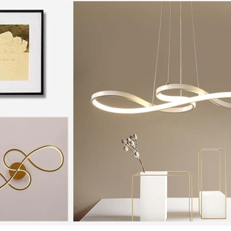 Durell Musical Note Pendant Light, Black & Gold - Neutralighting