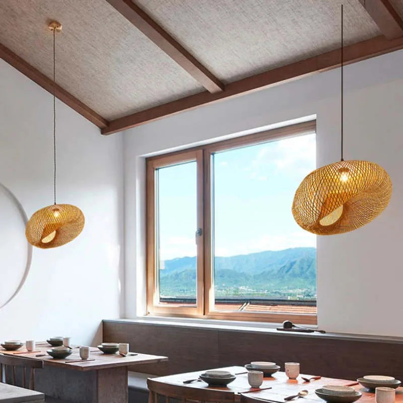 Rildenholm Bamboo Pendant Light-Moonnatur