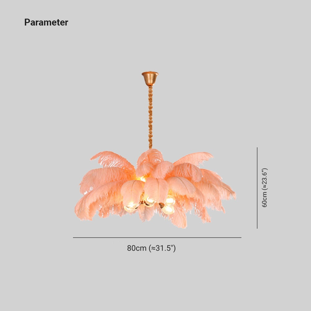 Dorrenwick Feather Pendant Light-Moonnatur