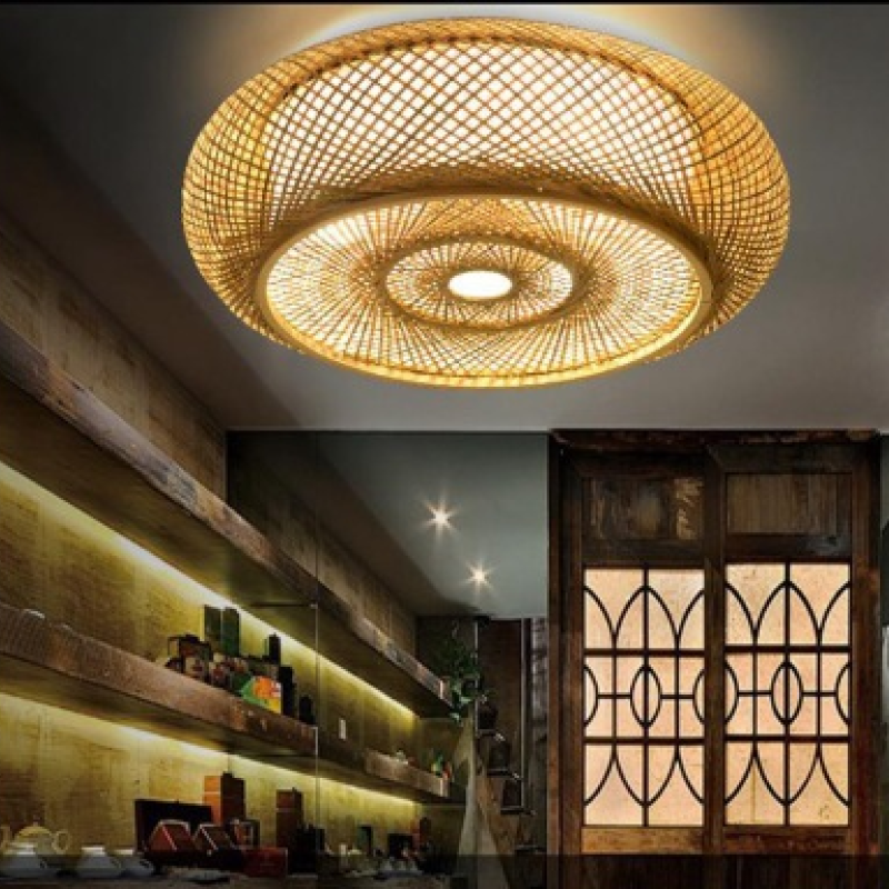 Lindelenelle Rattan Ceiling Light-Moonnatur