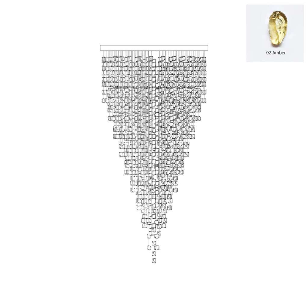 Qerise Glass Chandelier-Moonnatur