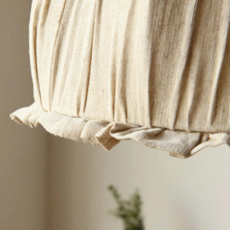 Haloa Vintage Pendant Light Beige, Fabric - Neutralighting