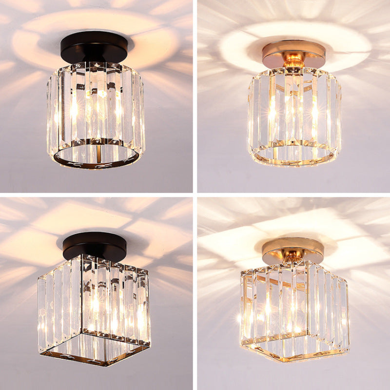 Stonel Modern Metal/Crystal Ceiling Light, 3 Colors - Neutralighting