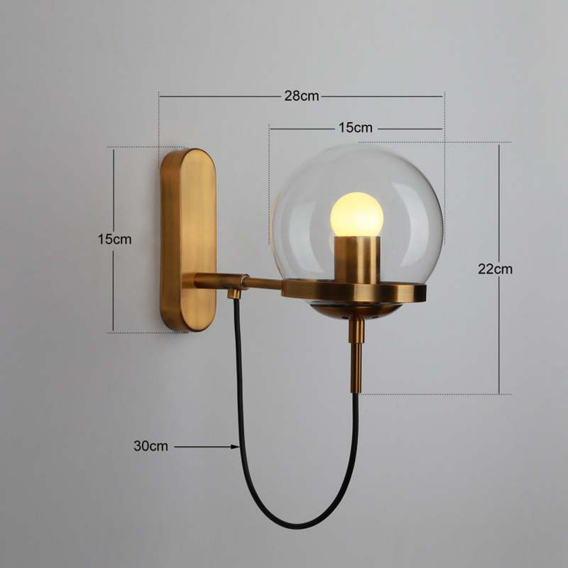 Sorrelhill Glass Wall Light-Moonnatur
