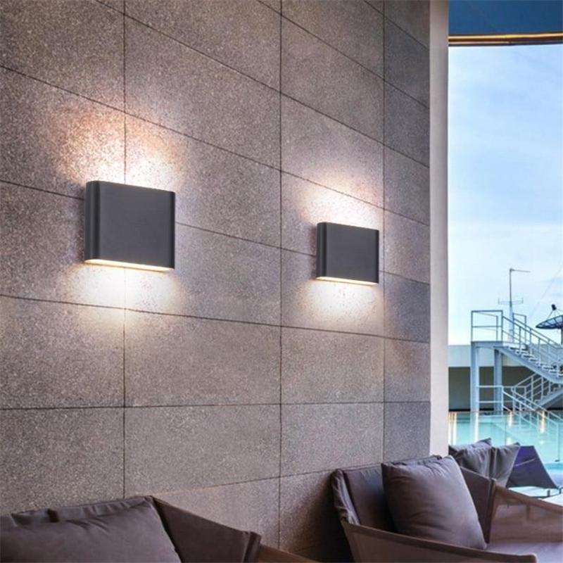 Bastro Modern Rectagulart Waterproof Outdoor Wall Lamp, Black/White - Neutralighting