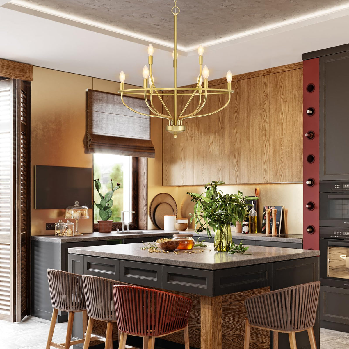 Brevenoria Metal Chandelier-Moonnatur