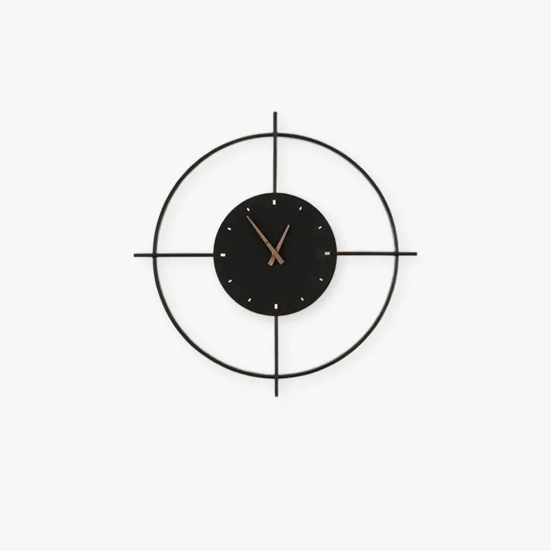 Glint Modern Clock Round Wall Lamp, Gold/Black - Neutralighting