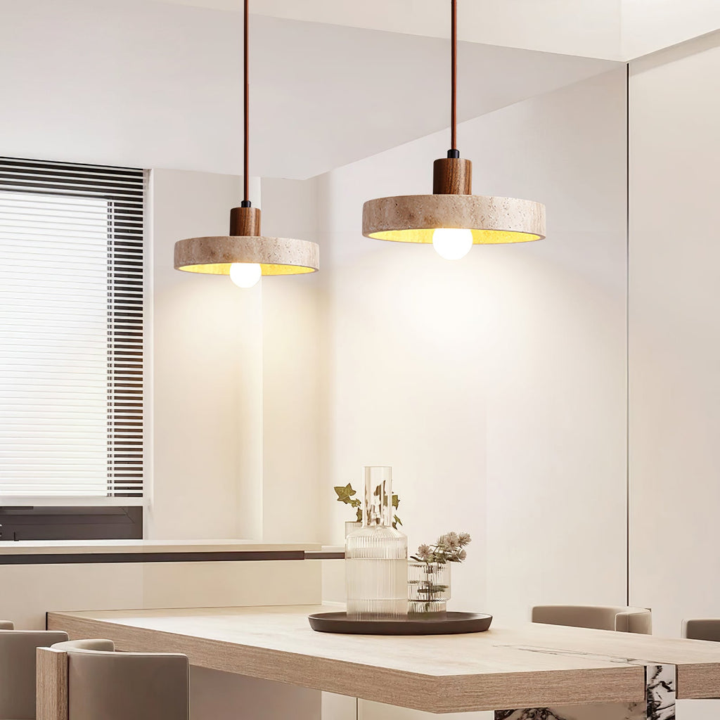 Yarrelfield Travertine Pendant Light-Moonnatur