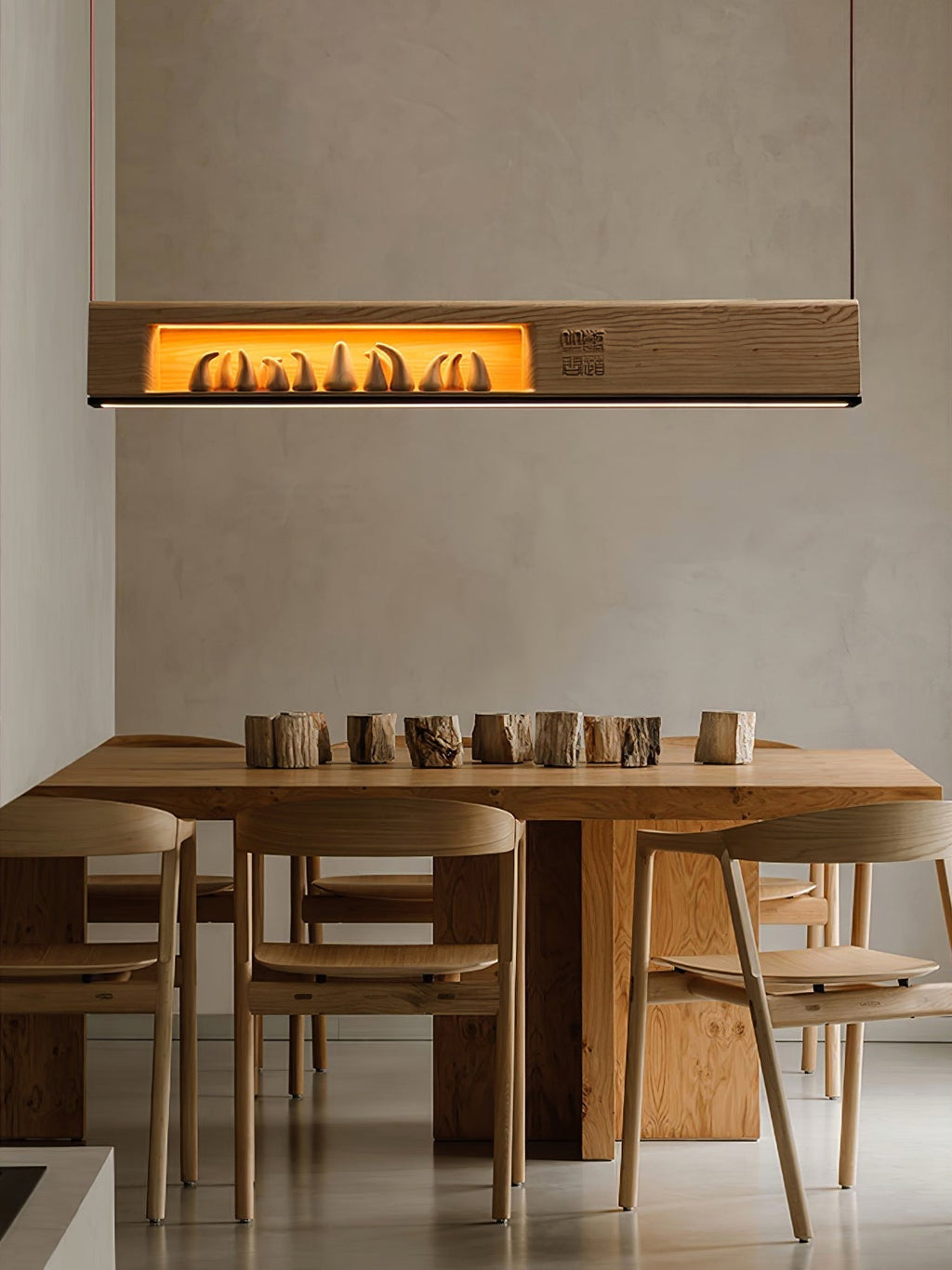 Penrelena Wood Pendant Light-Moonnatur