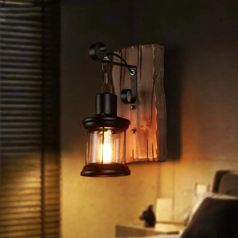 Keldelorie Wood Wall Light-Moonnatur