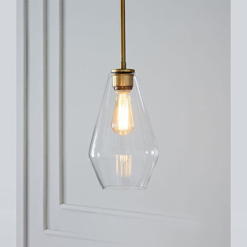 June Pendant Light Glass, Clear/Amber Diamond shape - Neutralighting