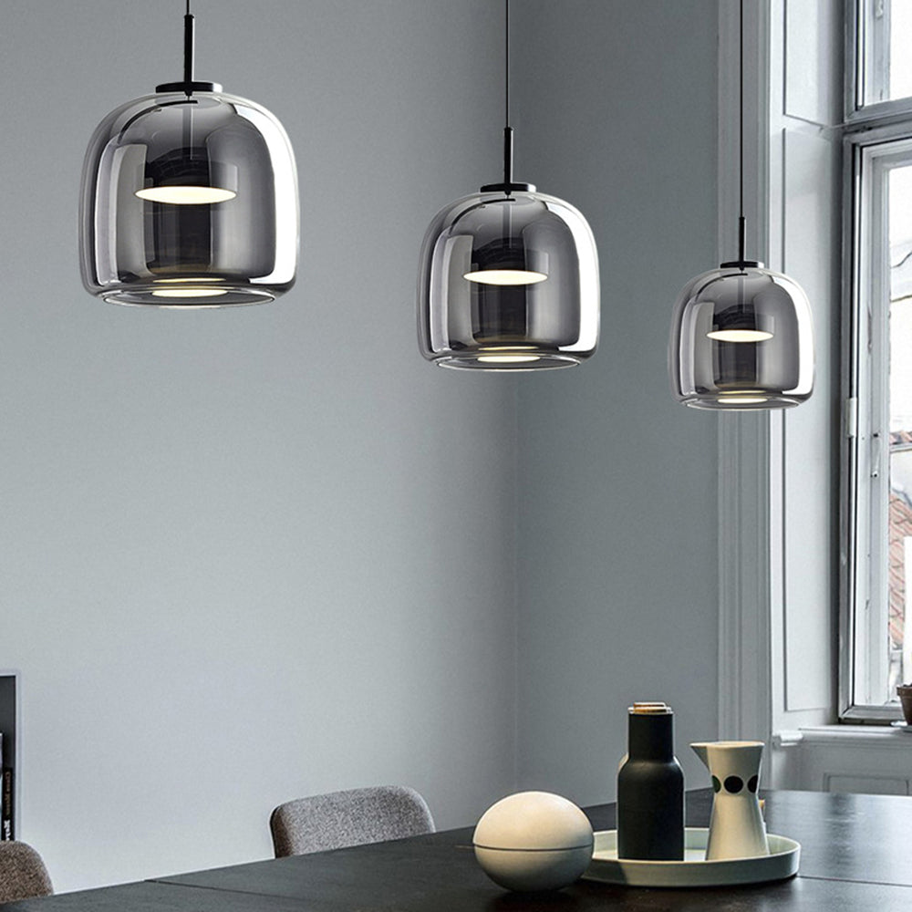 June Morden Glass Pendant Light Clear/Smoky/Amber - Neutralighting