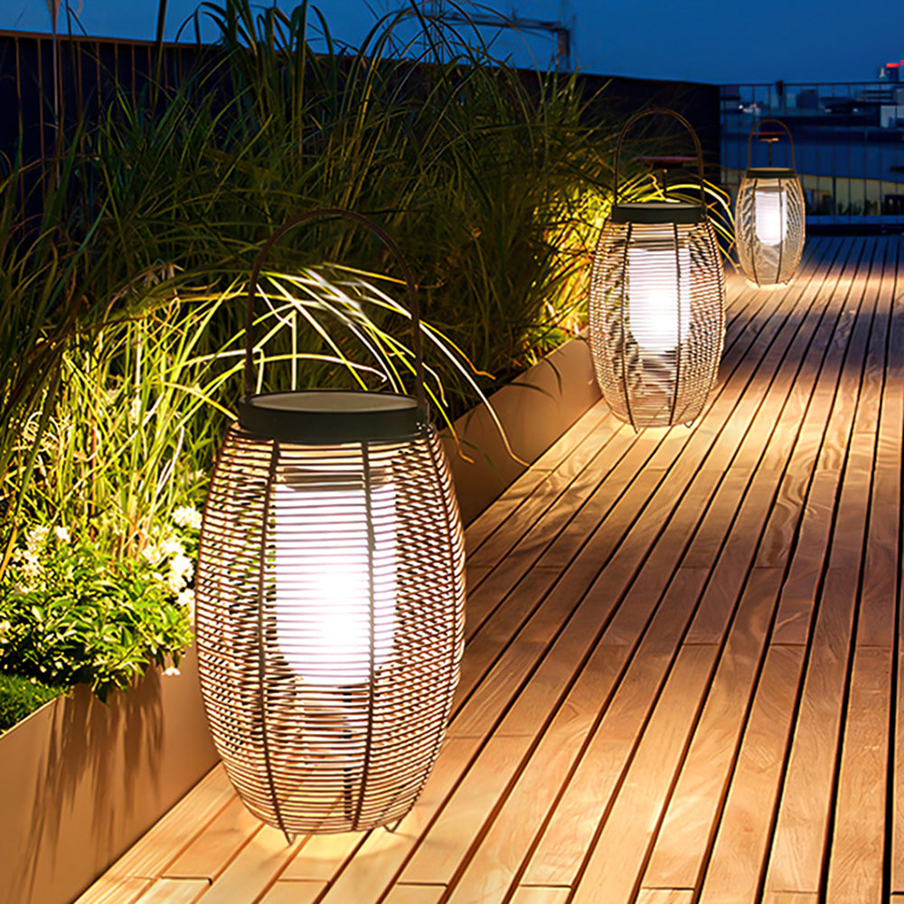 Mardenenelle Imitation Rattan Floor Lamp-Moonnatur