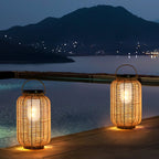 Mardenenelle Imitation Rattan Floor Lamp-Moonnatur