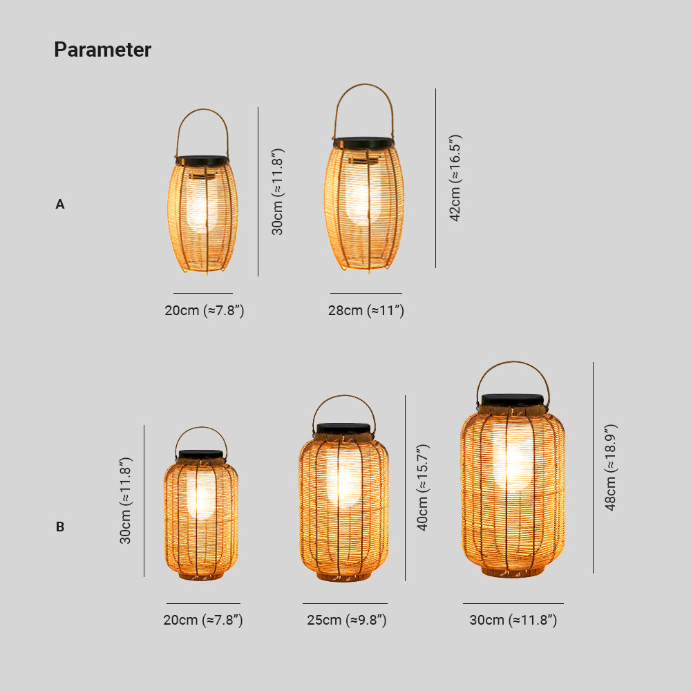 Mardenenelle Imitation Rattan Floor Lamp-Moonnatur