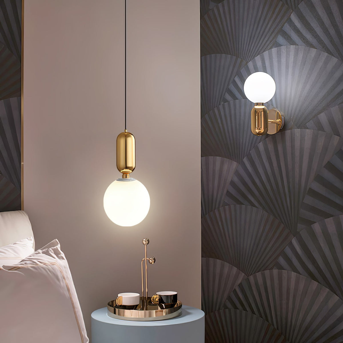 Brackina Glass Pendant Light-Moonnatur