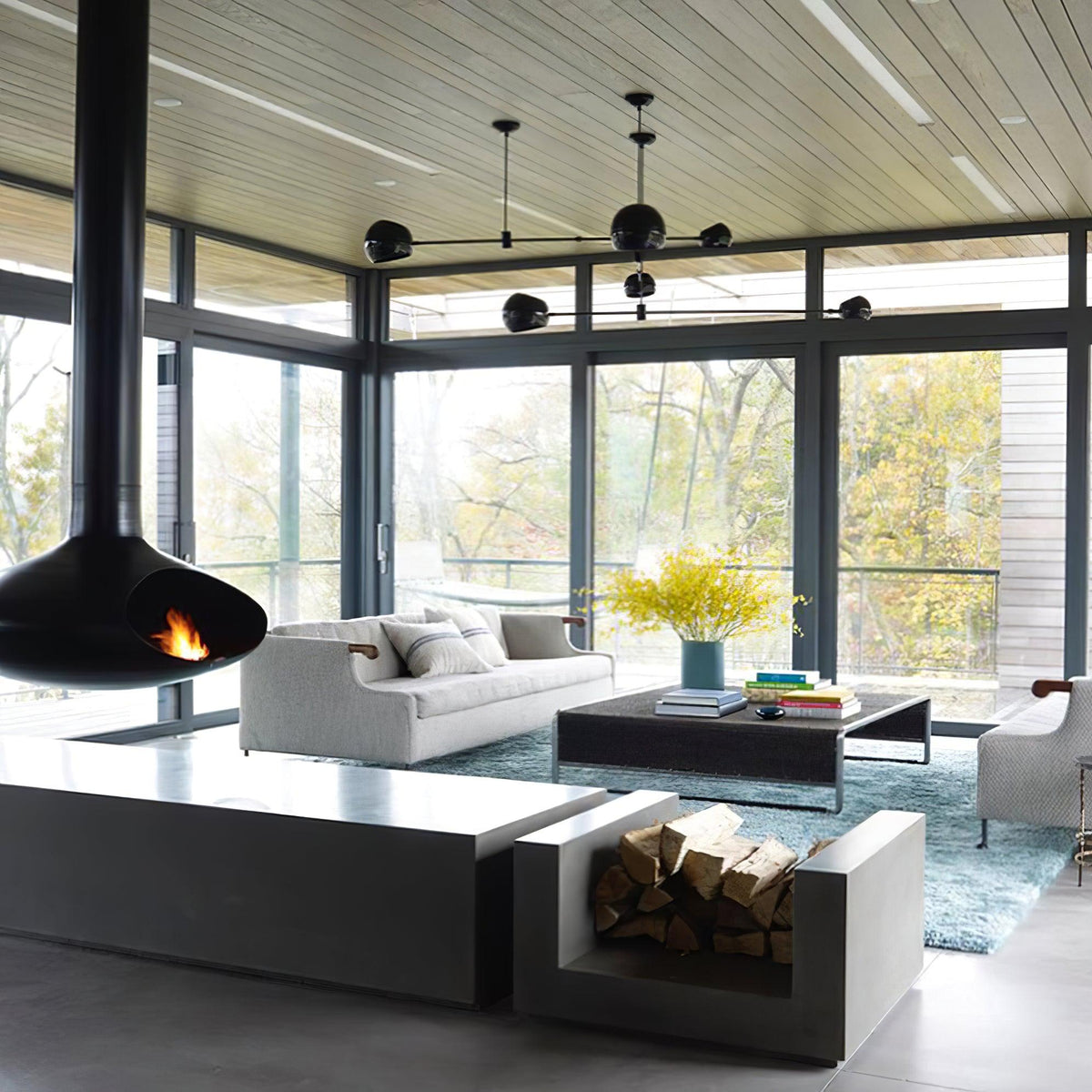 Davenia Steel Chandelier-Moonnatur
