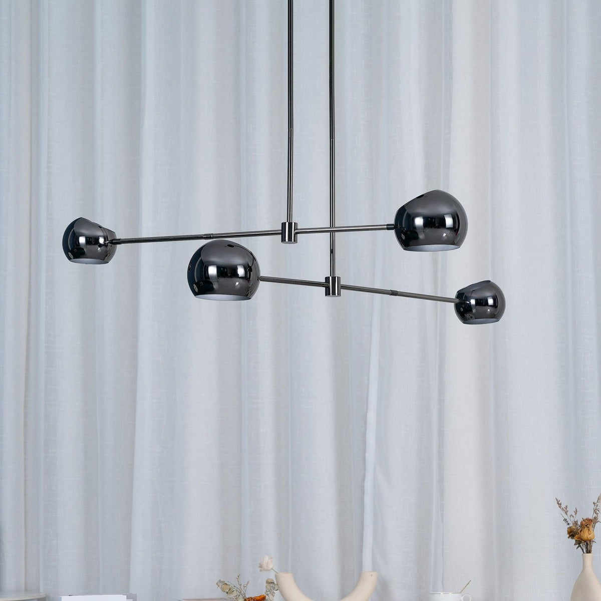 Davenia Steel Chandelier-Moonnatur