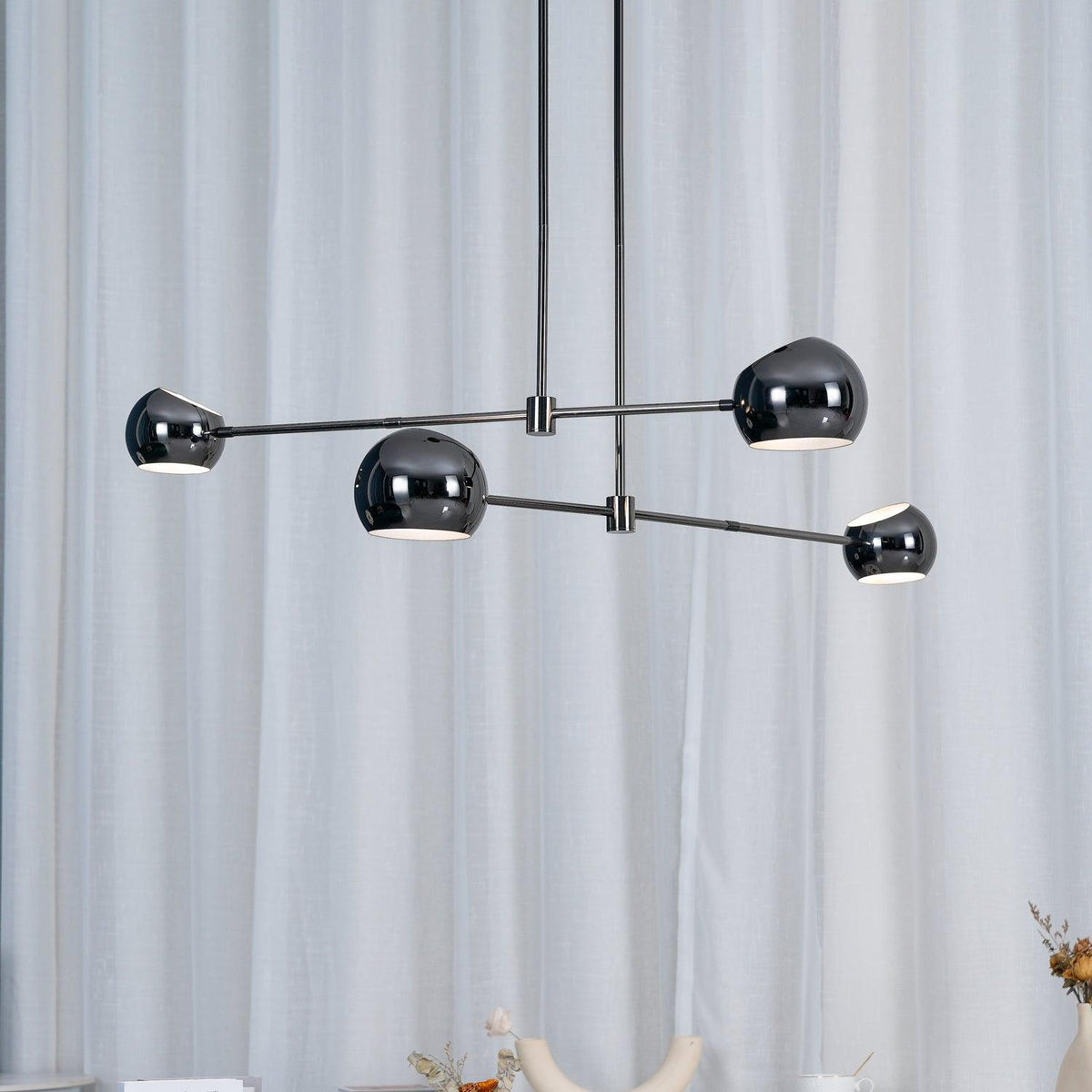 Davenia Steel Chandelier-Moonnatur
