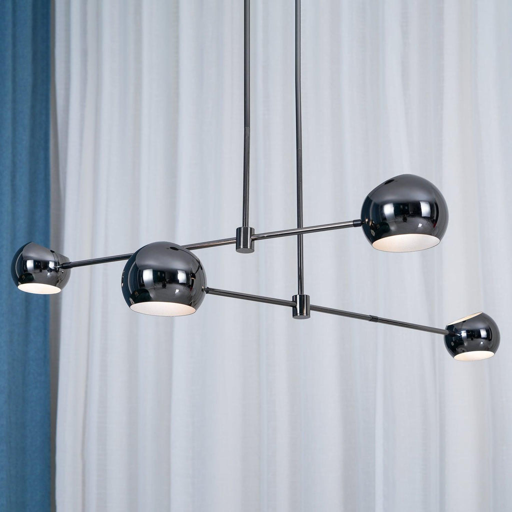 Davenia Steel Chandelier-Moonnatur
