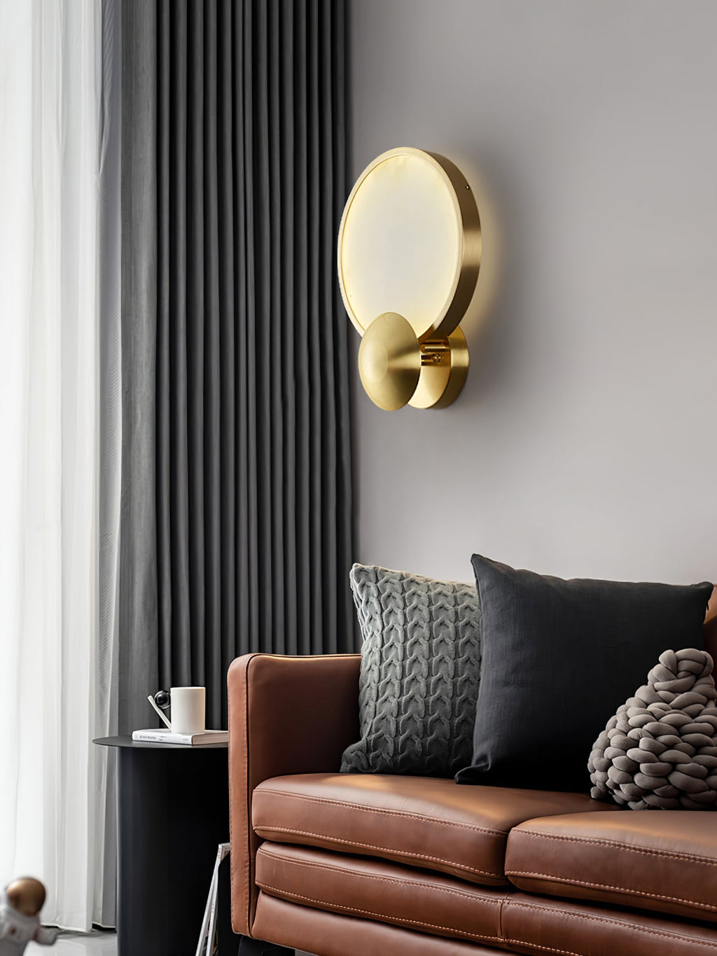 Hildenvale Alabaster Wall Light-Moonnatur