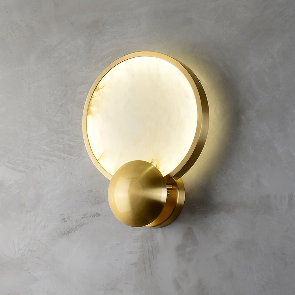 Hildenvale Alabaster Wall Light-Moonnatur