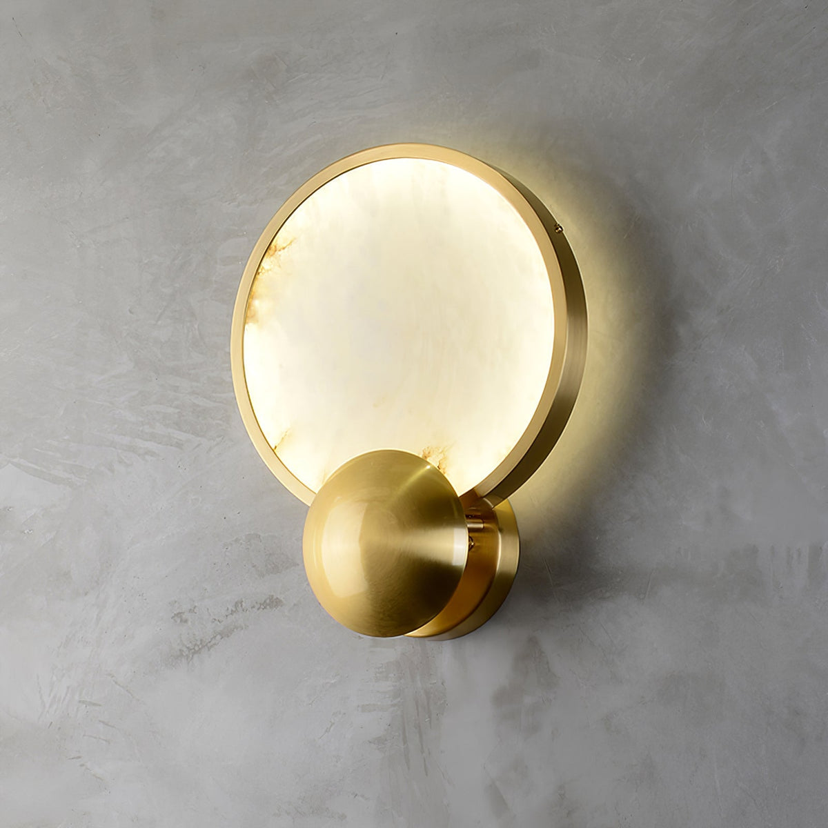 Hildenvale Alabaster Wall Light-Moonnatur