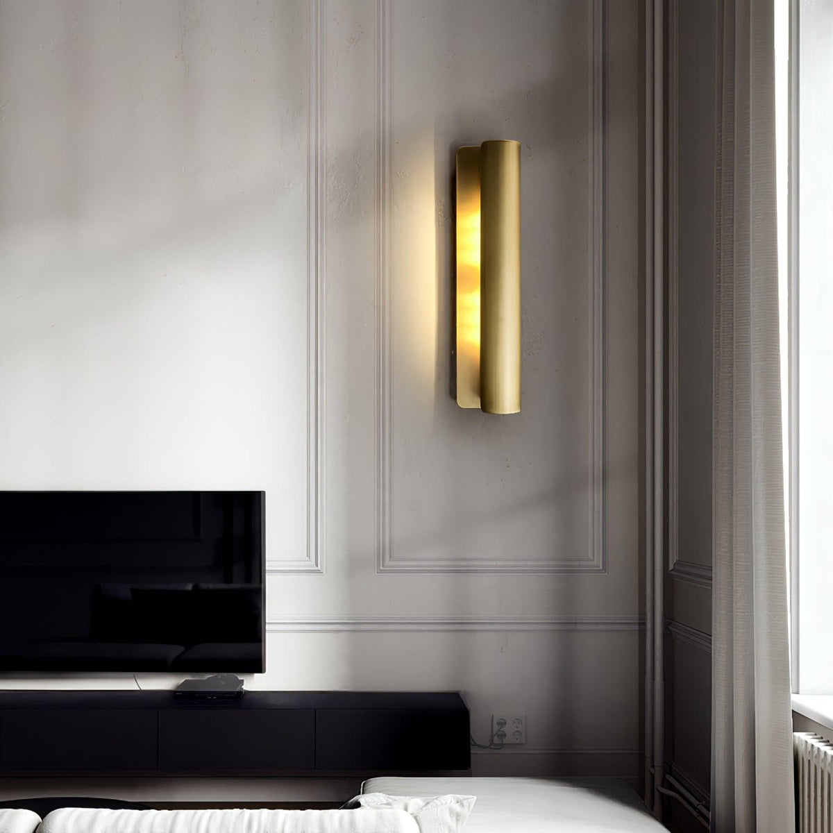 Trevenora Brass Wall Light-Moonnatur