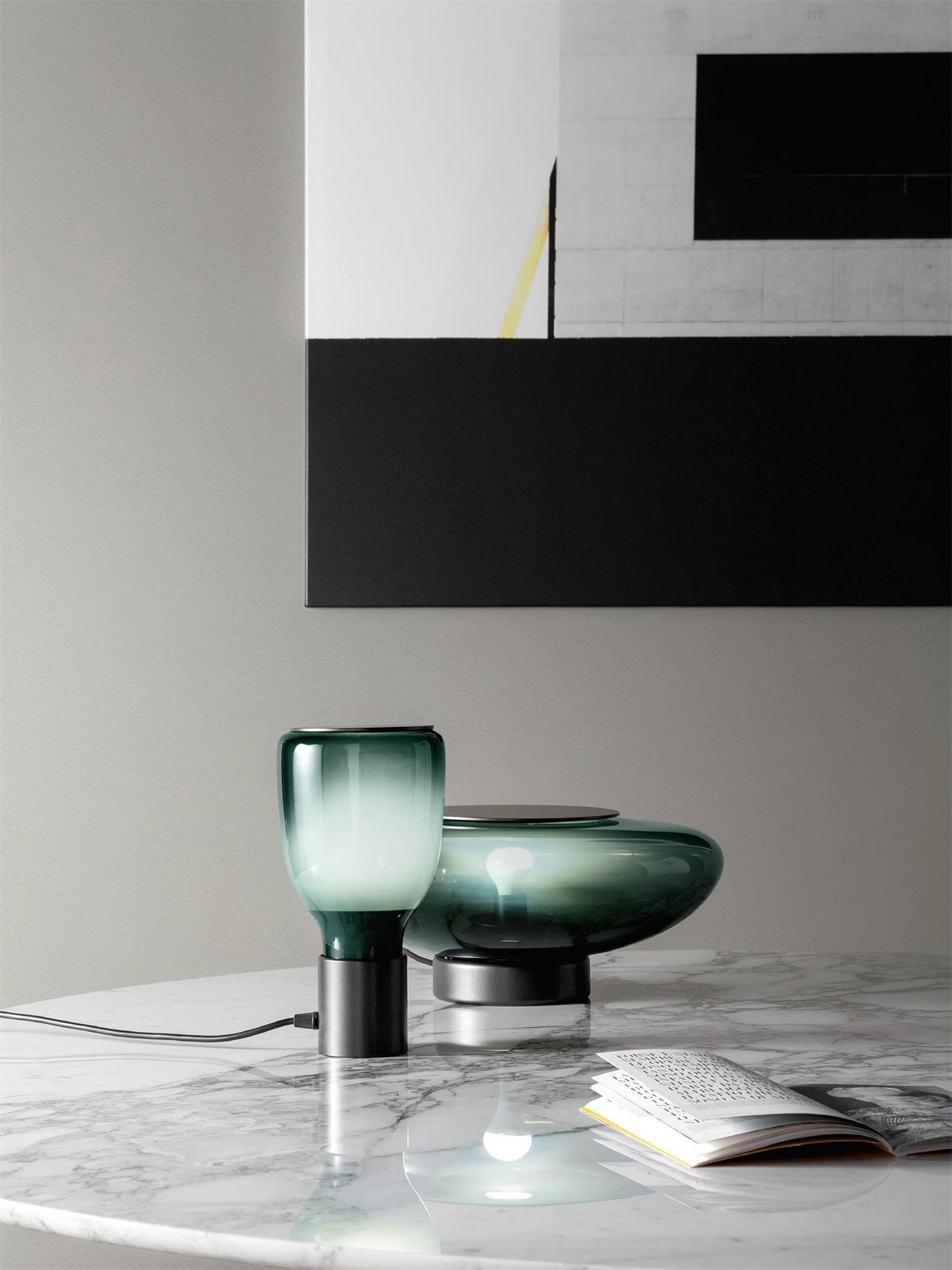 Ordelenna Glass Table Lamp-Moonnatur