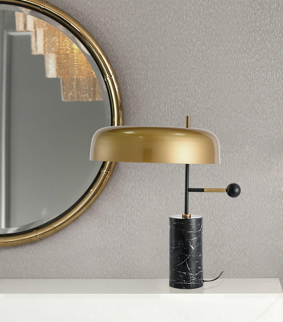 Quenelina Marble Table Lamp-Moonnatur