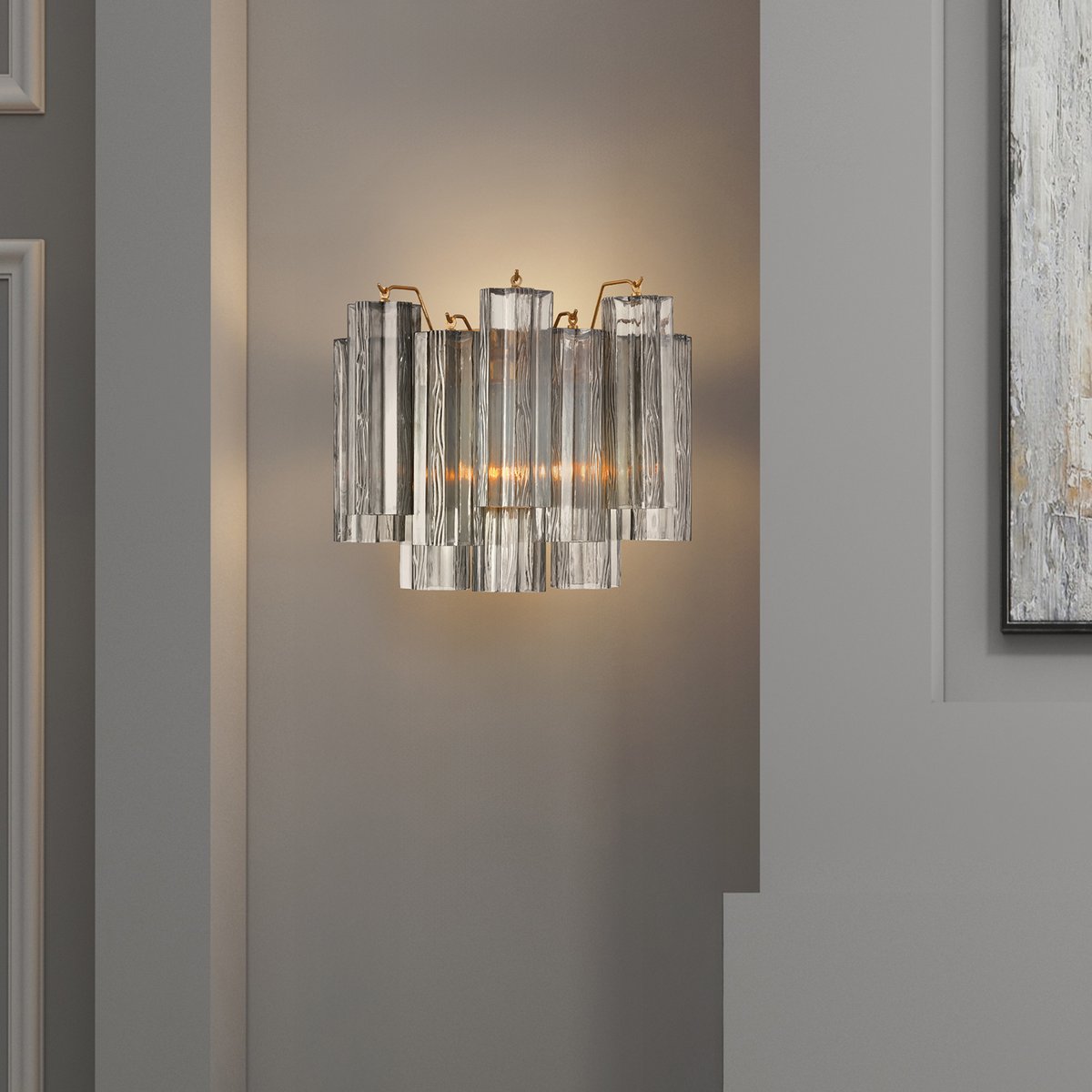 Dorreneth Glass Wall Light-Moonnatur