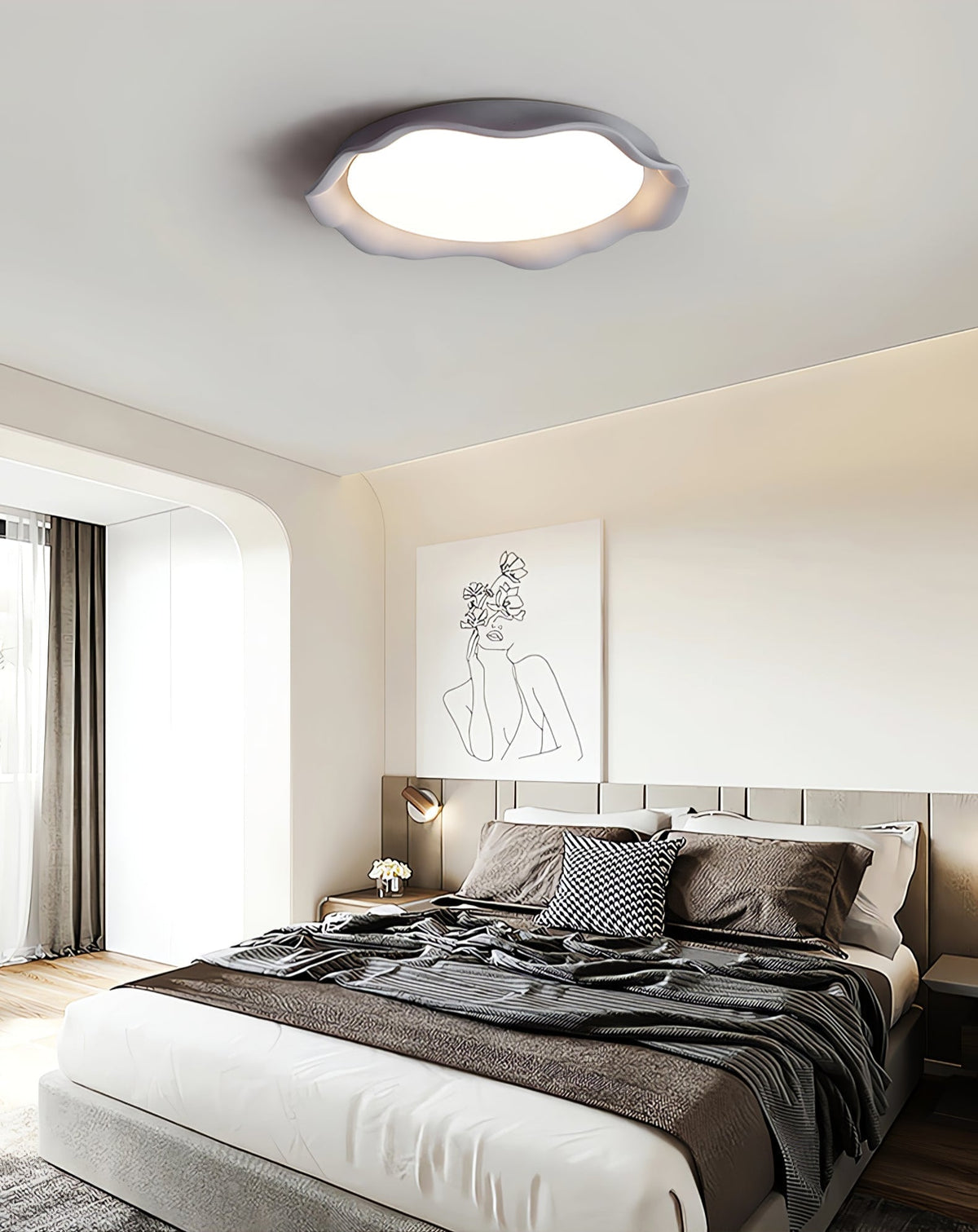 Tivora Microcement Ceiling Light-Moonnatur