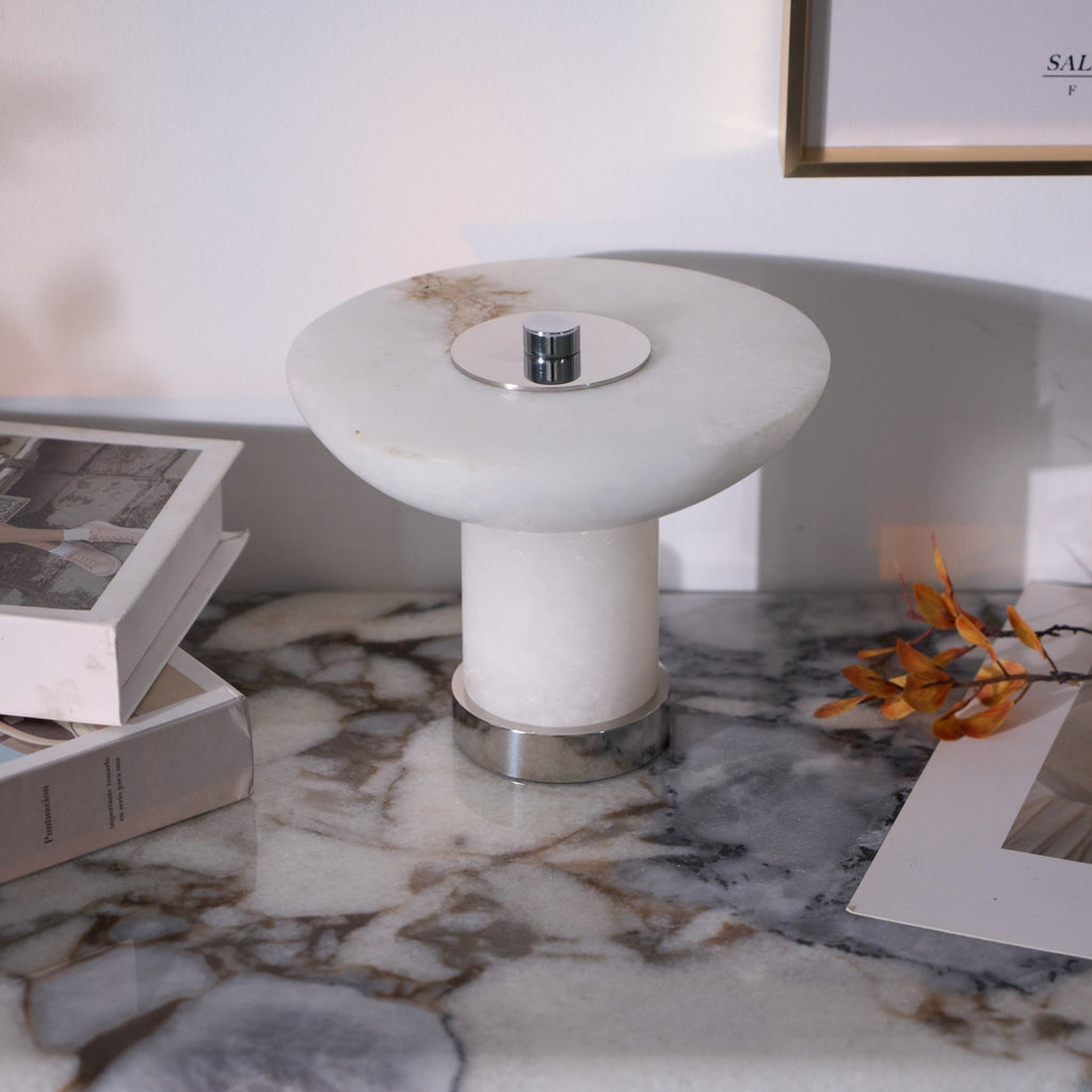 Kesterholm Alabaster Table Lamp-Moonnatur