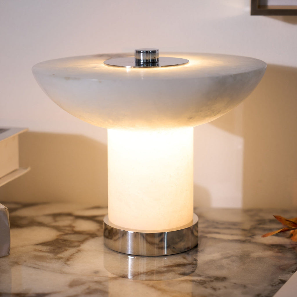 Kesterholm Alabaster Table Lamp-Moonnatur