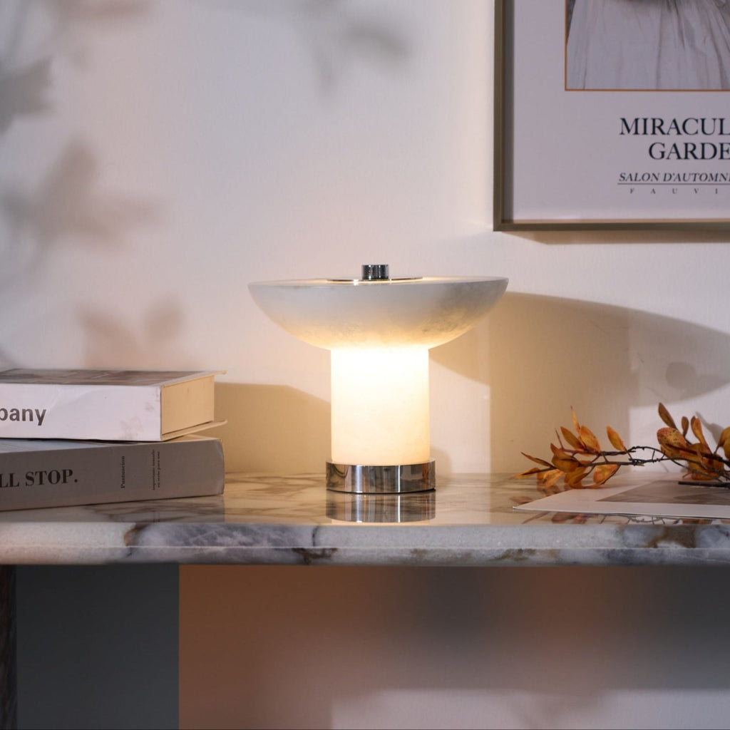 Kesterholm Alabaster Table Lamp-Moonnatur