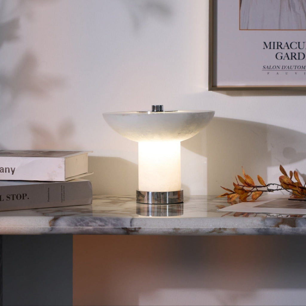 Kesterholm Alabaster Table Lamp-Moonnatur