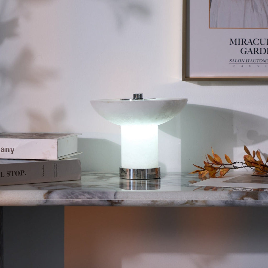 Kesterholm Alabaster Table Lamp-Moonnatur