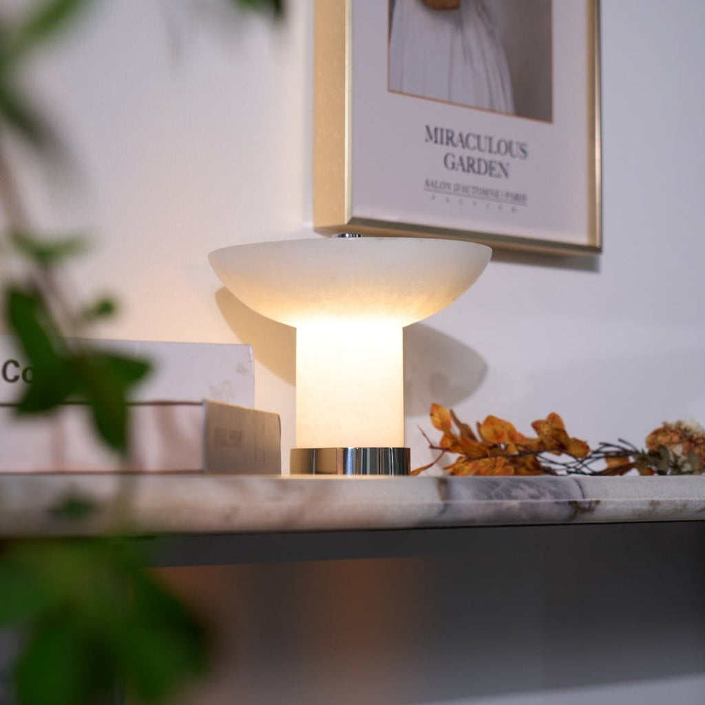 Kesterholm Alabaster Table Lamp-Moonnatur