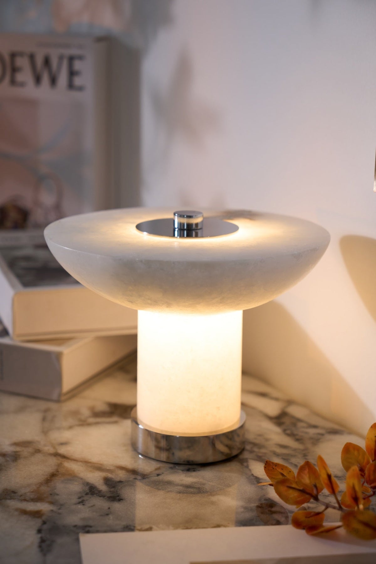 Kesterholm Alabaster Table Lamp-Moonnatur
