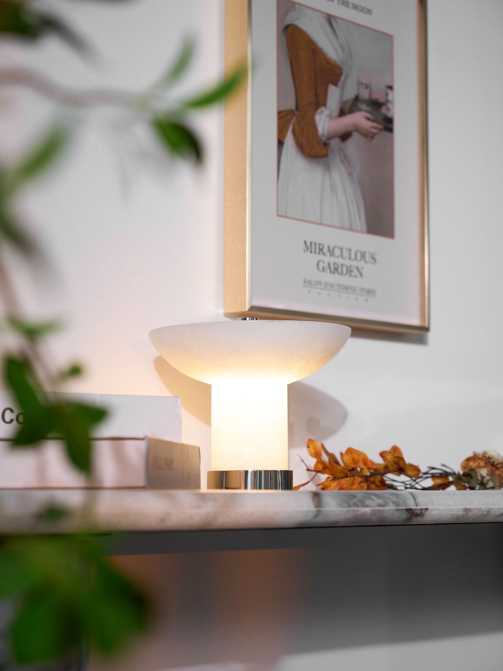 Kesterholm Alabaster Table Lamp-Moonnatur