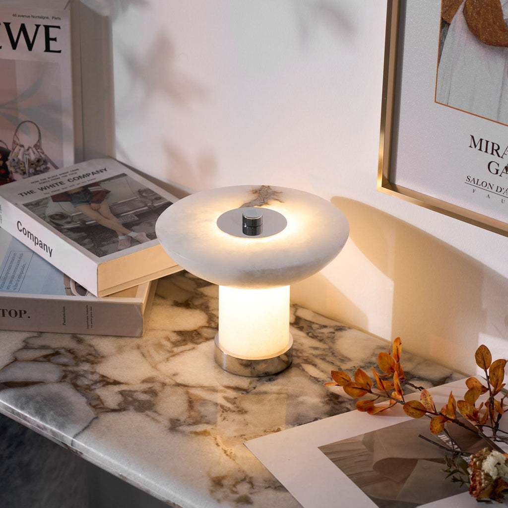Kesterholm Alabaster Table Lamp-Moonnatur