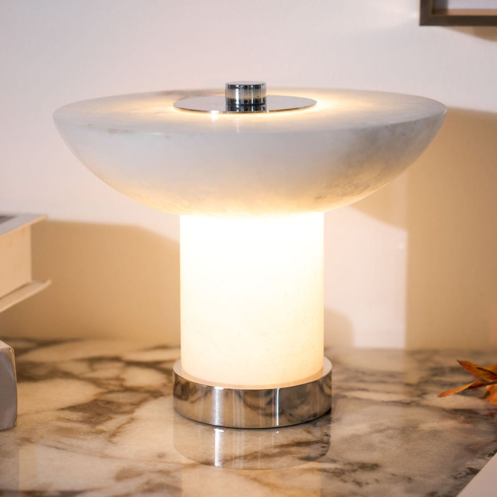 Kesterholm Alabaster Table Lamp-Moonnatur