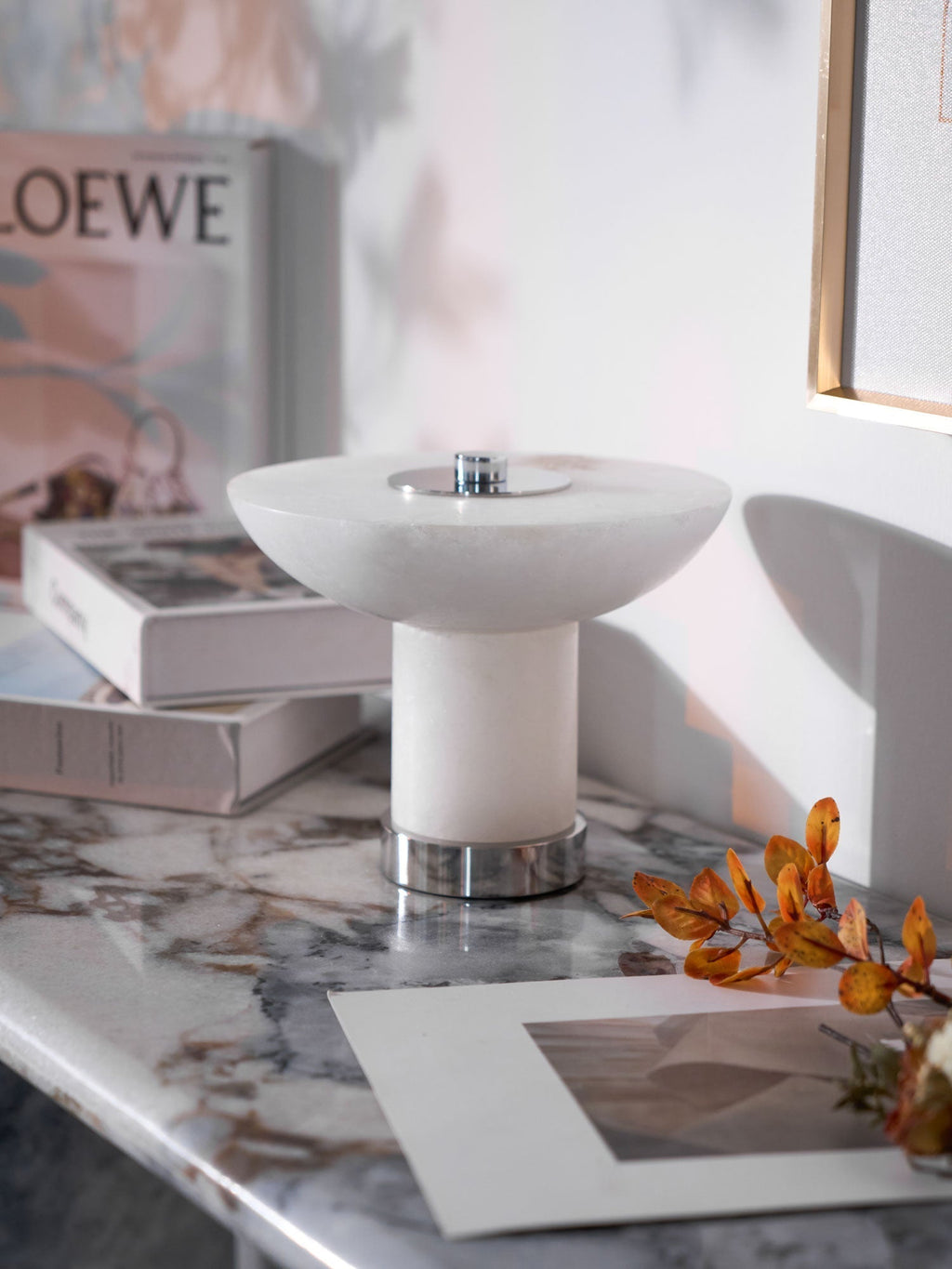 Kesterholm Alabaster Table Lamp-Moonnatur