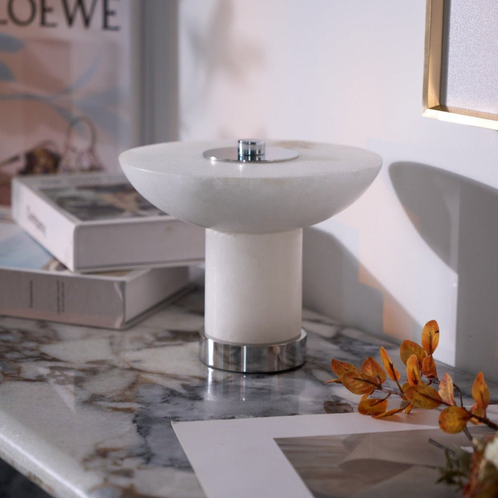 Kesterholm Alabaster Table Lamp-Moonnatur