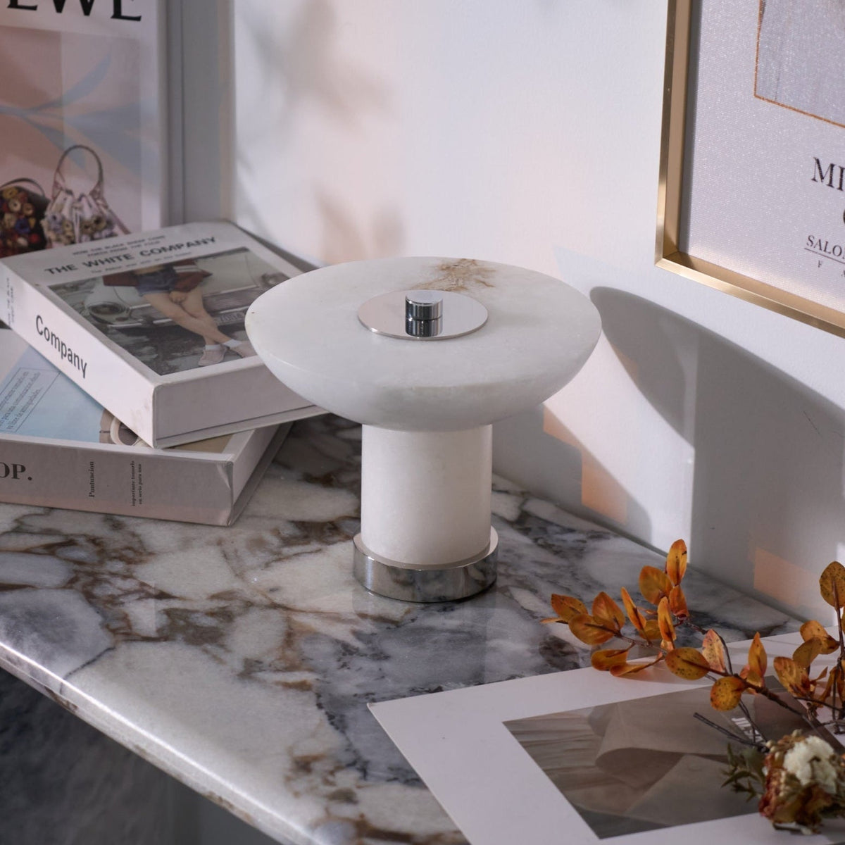 Kesterholm Alabaster Table Lamp-Moonnatur
